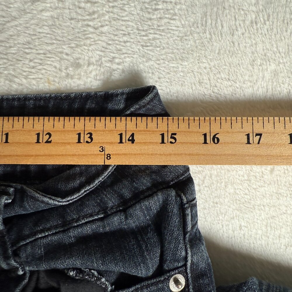 Flavour Blue Jeans By Bubble Gum Size 12 Women's Straight‎ Leg Dark Wash - Picture 5 of 8